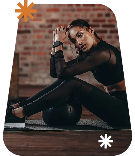 Fitness woman resting after workout